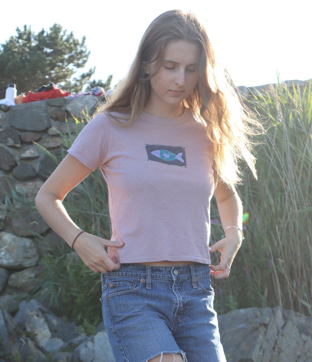 Purple fishy shirt