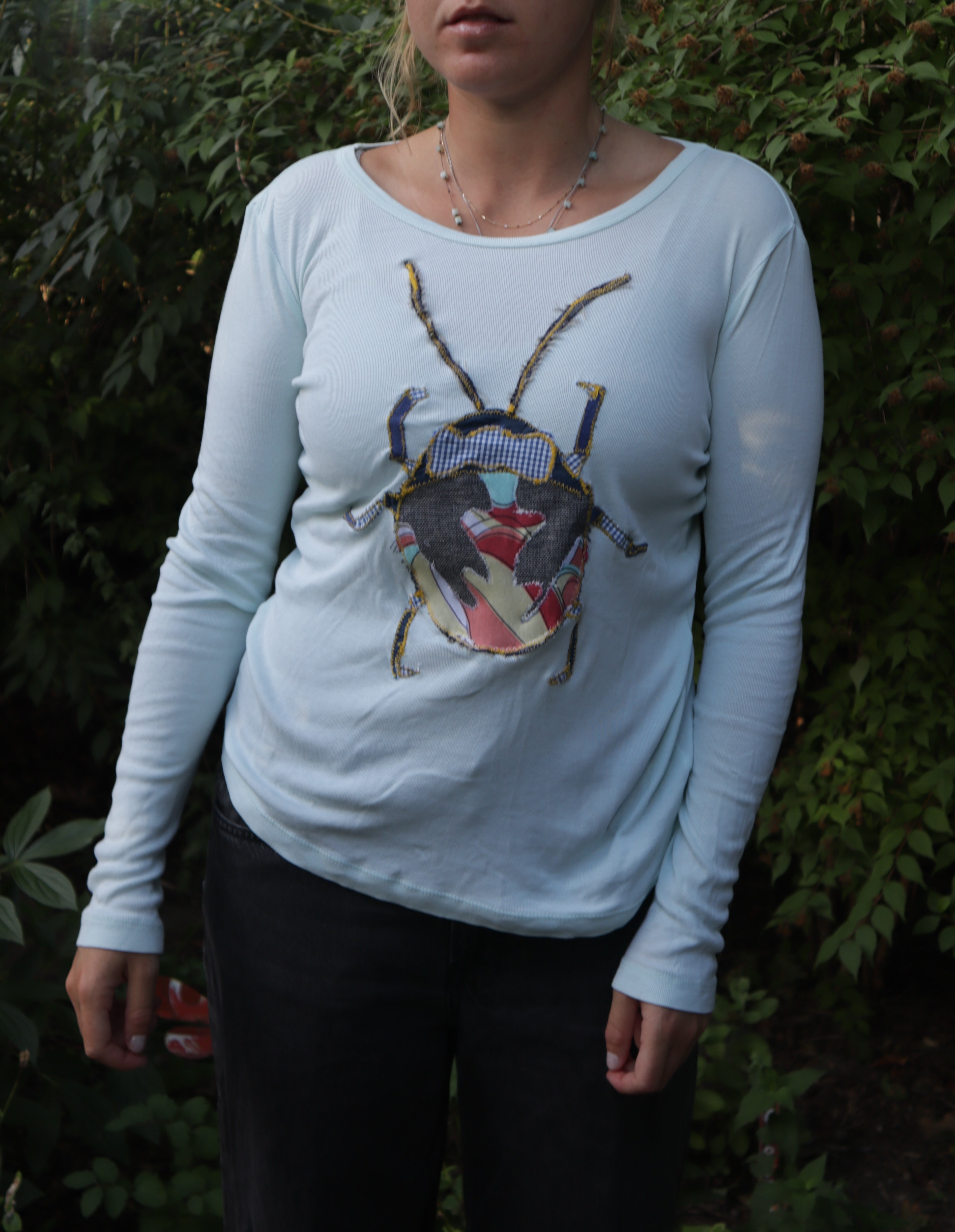 Long Sleeve Blue Beatle Shirt