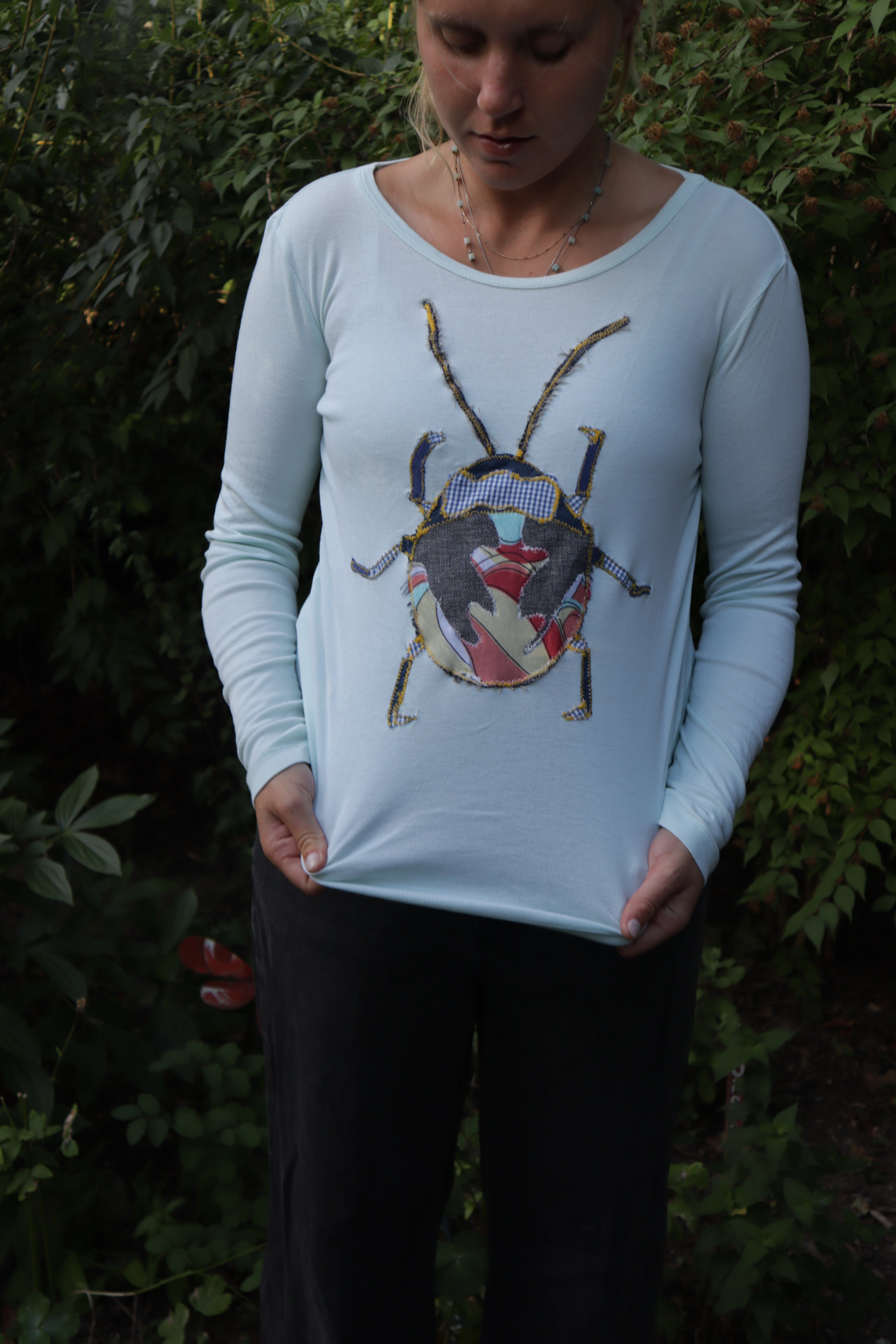 Long Sleeve Blue Beatle Shirt