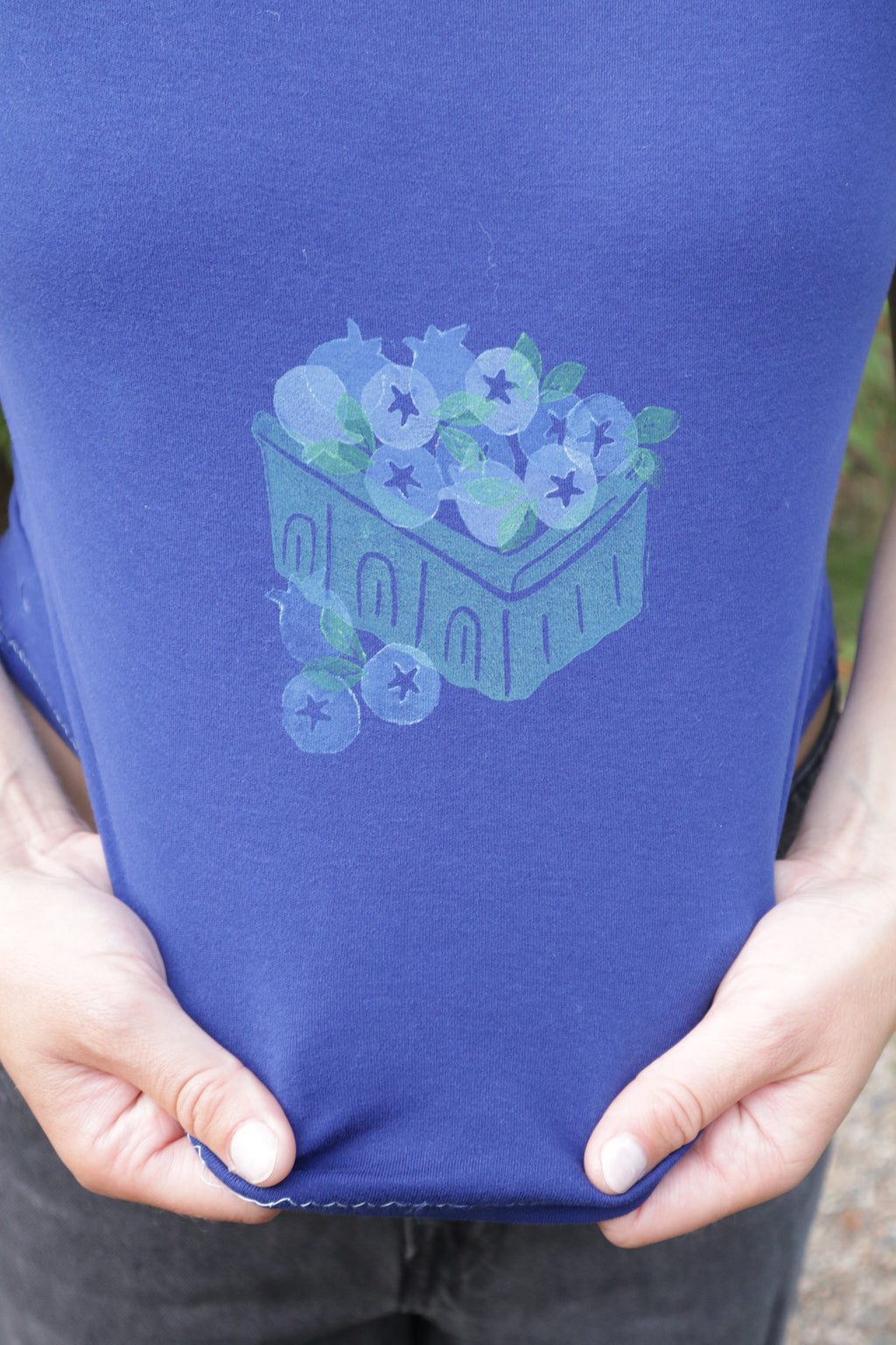 Blueberry Basket Print Shirt