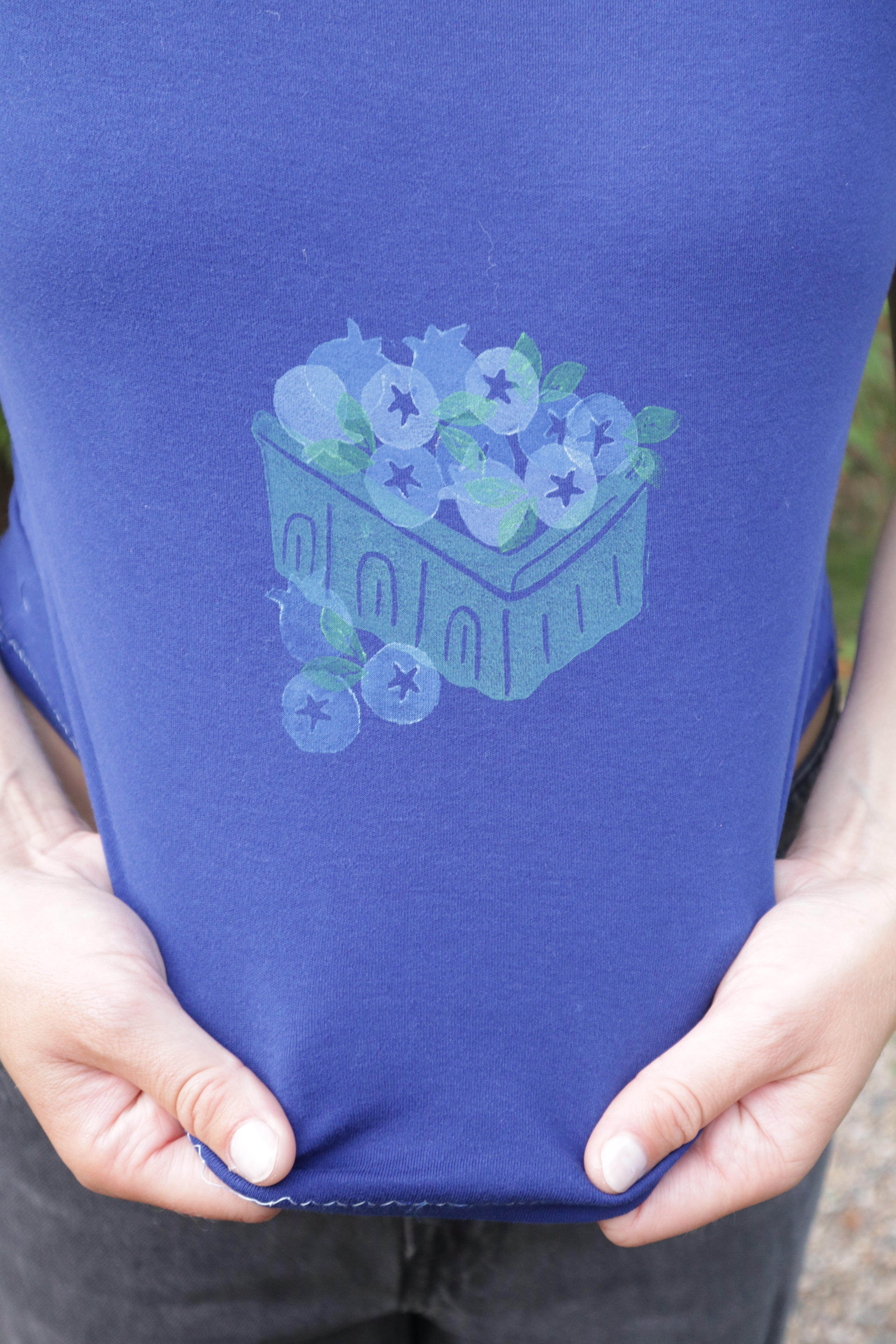 Blueberry Basket Print Shirt