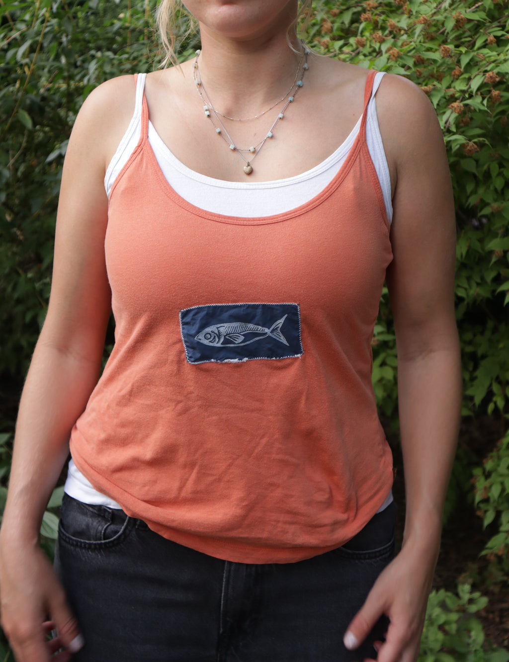 Fish Print Tank Top