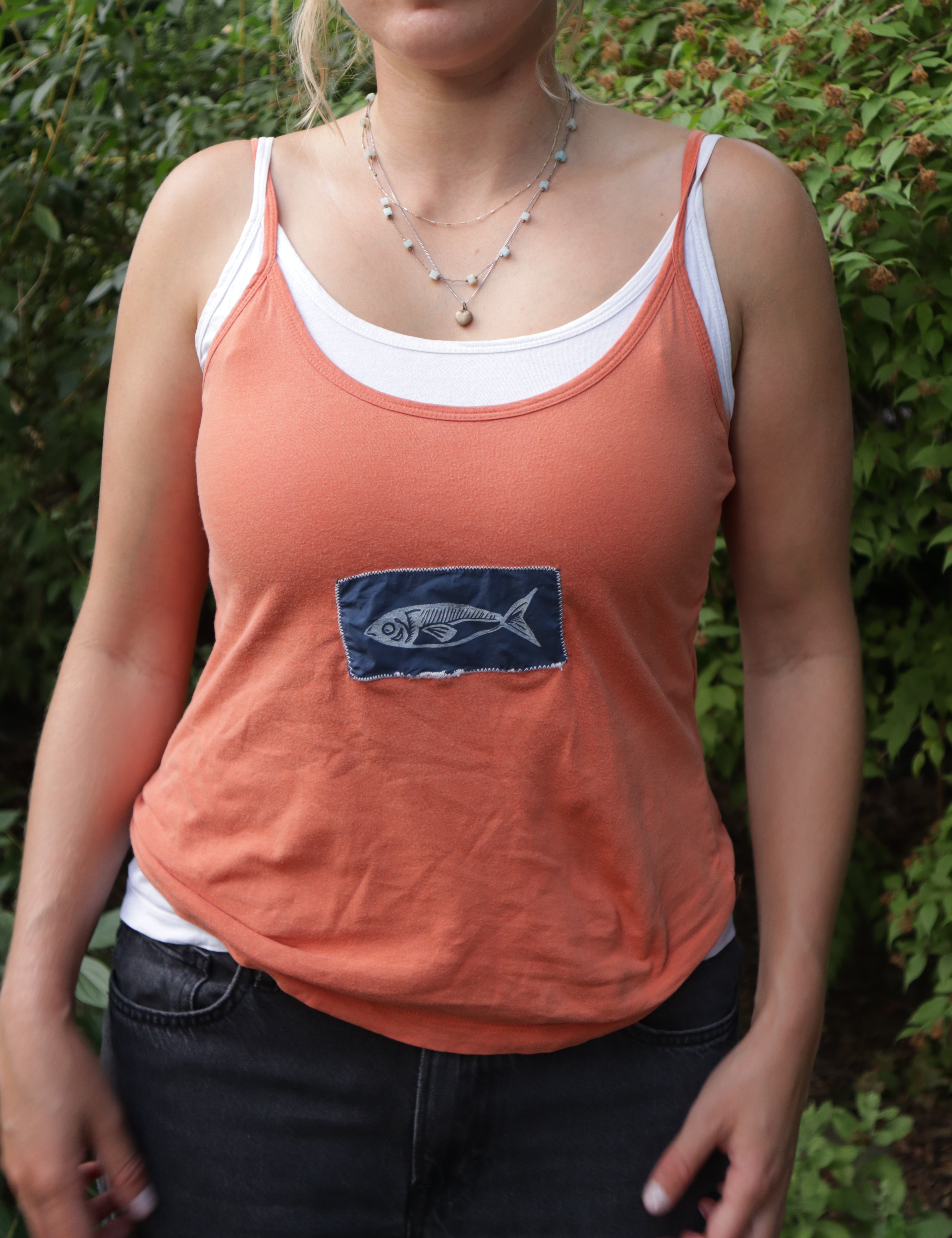 Fish Print Tank Top